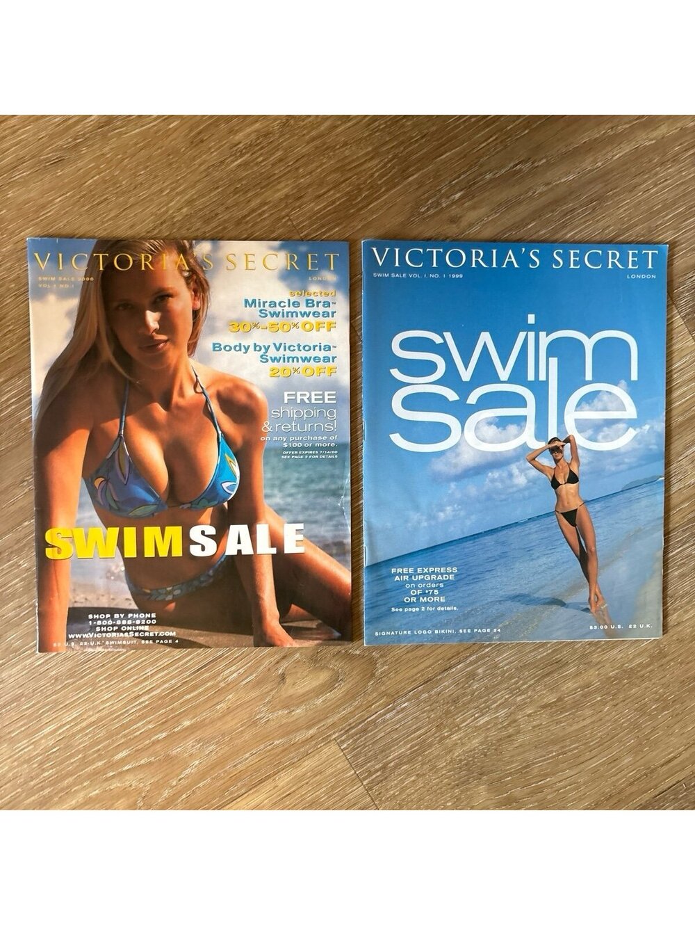 Vintage Victoria’s Secret Swim Sale Catalog Lot 1999 2000 London 2 Books